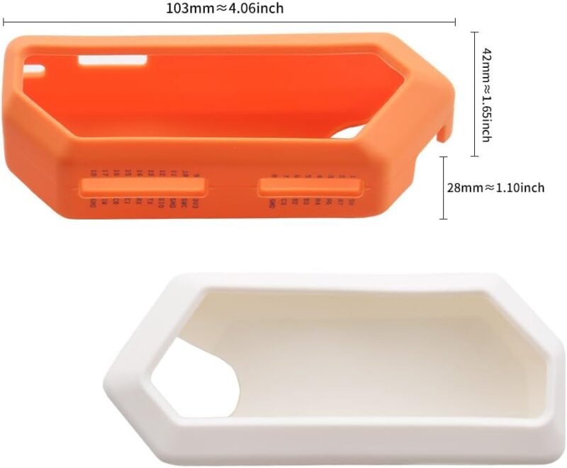 Flipper Zero Soft Silicone Case Cover 2in1 (2 gab.) (White And Orange) — изображение 2