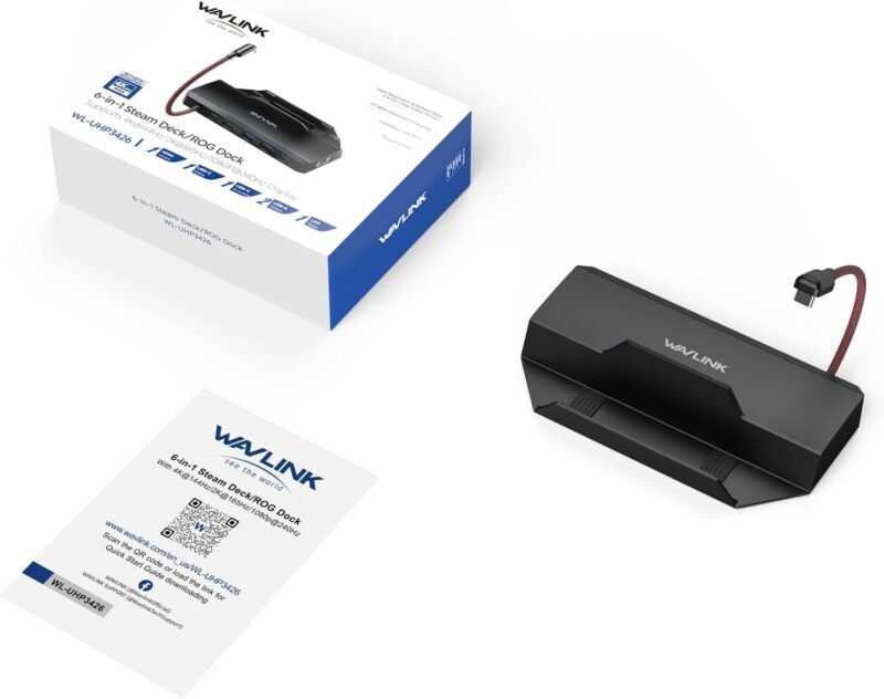 Steam Deck Dock, WAVLINK 6-in-1 Docking Station for Steam Deck/ROG Ally/Legion Go/S - Image 2