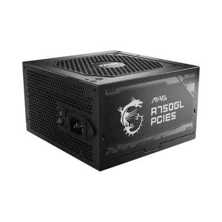 Power Supply|MSI|750 Watts|Efficiency 80 PLUS GOLD|PFC Active|MAGA750GLPCIE5