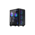 Case|ENDORFY|Arx 500 ARGB|MidiTower|Case product features Transparent panel|Not included|ATX|MicroATX|MiniITX|Colour Black|EY2A011