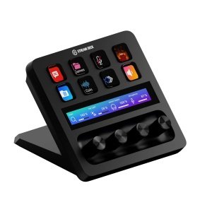 Elgato Stream Deck+, Audio Mixer, Live Production and Studio Controller for Content Creators, Streaming, Gaming, with Customizable Touch Bar, Rotary Knobs and LCD Buttons, for...