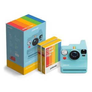 Polaroid - SofortbildKamera - Now+ Gen3 - Artic Blue + Color Film Bundle (16 Photos)
