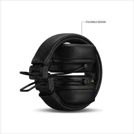 Marshall Major V Bluetooth Headphones, 100 Hours Playtime - Black