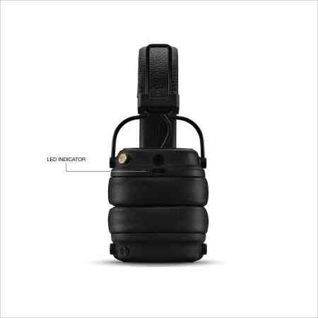 Marshall Major V Bluetooth Headphones, 100 Hours Playtime - Black