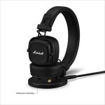 Marshall Major V Bluetooth Headphones, 100 Hours Playtime - Black
