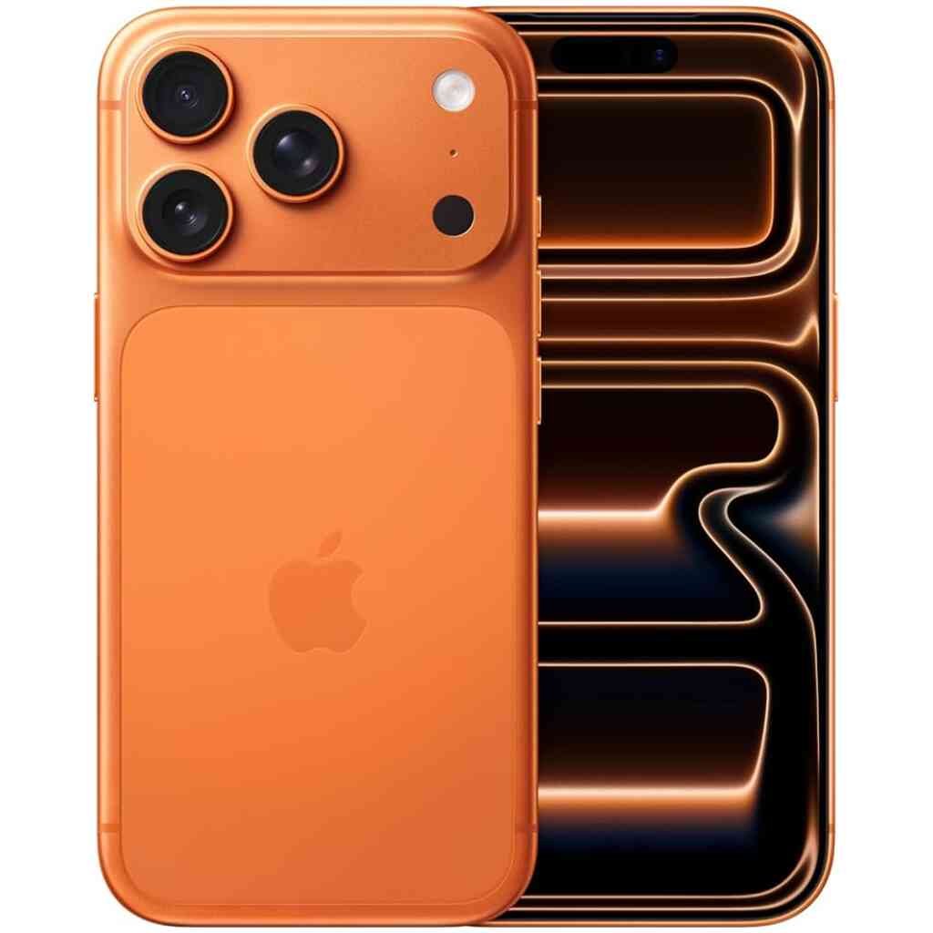 Apple iPhone 17 Pro 1 TB: 6.3 collu displejs ar ProMotion līdz 120 Hz, A19 Pro mikroshēma, revolucionāra akumulatora darbības laiks, Pro Fusion kameru sistēma ar Centre Stage...