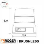 Roger Technology BH30/604/HS 36V Brushless bīdāmo vārtu automātika līdz 600 kg — изображение 4